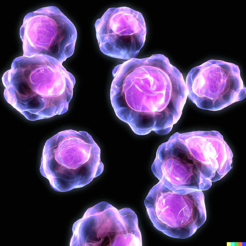purple ovarian cancer cells